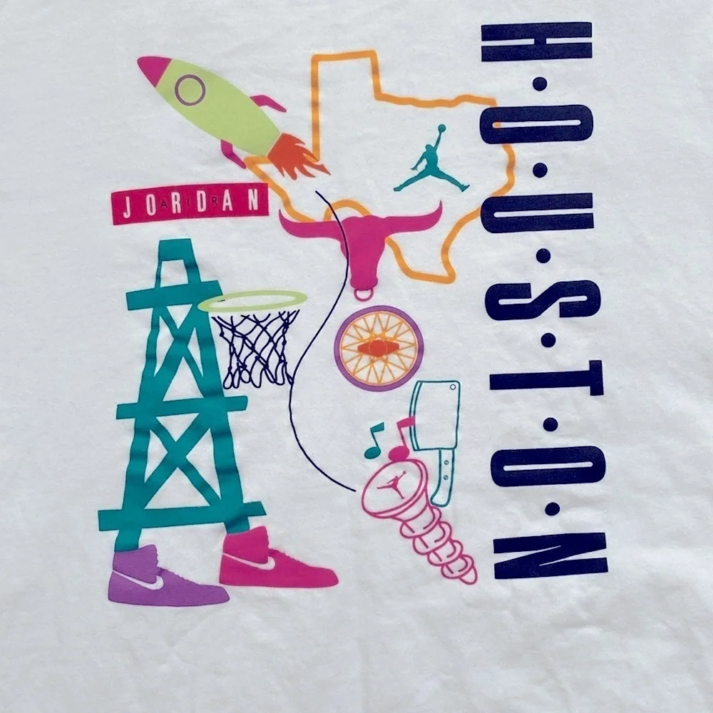 Jordan -Houston White and Green Short Sleeve Tee